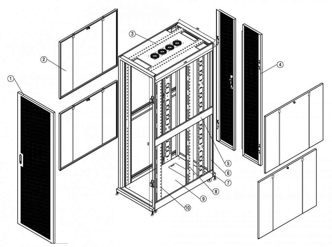 Tủ Rack Cabinet 19'' GXF-RC19-42U