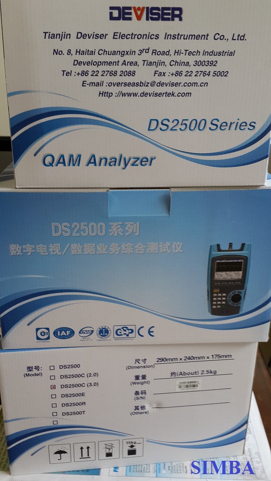 Máy đo tín hiệu truyền hình cáp Deviser DS2500C
