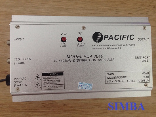 Khuếch Đại Tín Hiệu Truyền Hình Cáp Pacific PDA 8640