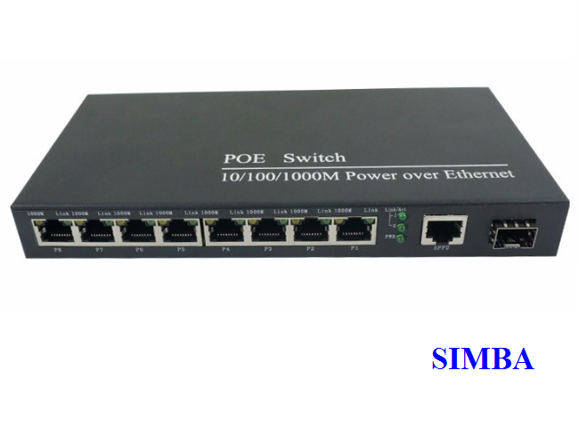POE Switch For IP Camera 8POE-1UTP-1SFP