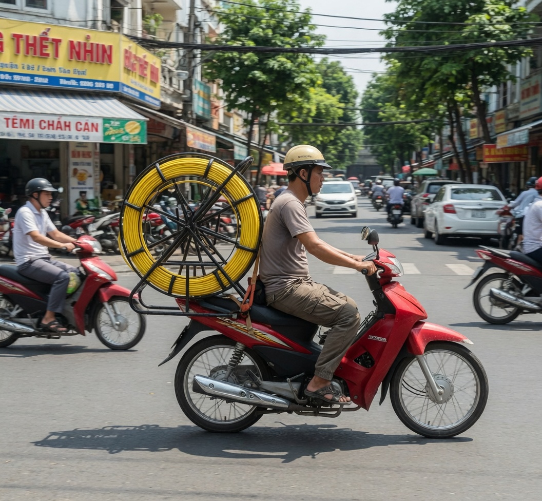 Ghi kéo cáp ngầm cuộn dây mồi sợi thủy tinh tại Đồng Nai