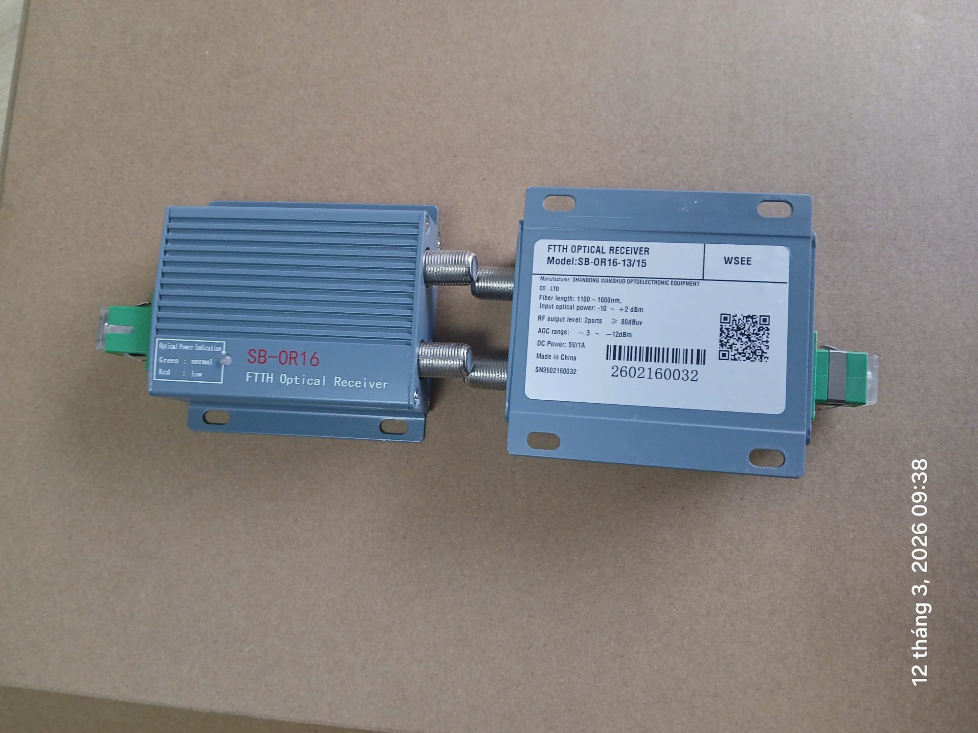 BỘ THU QUANG FTTH MINI RECEIVER SB-OR16-13/15