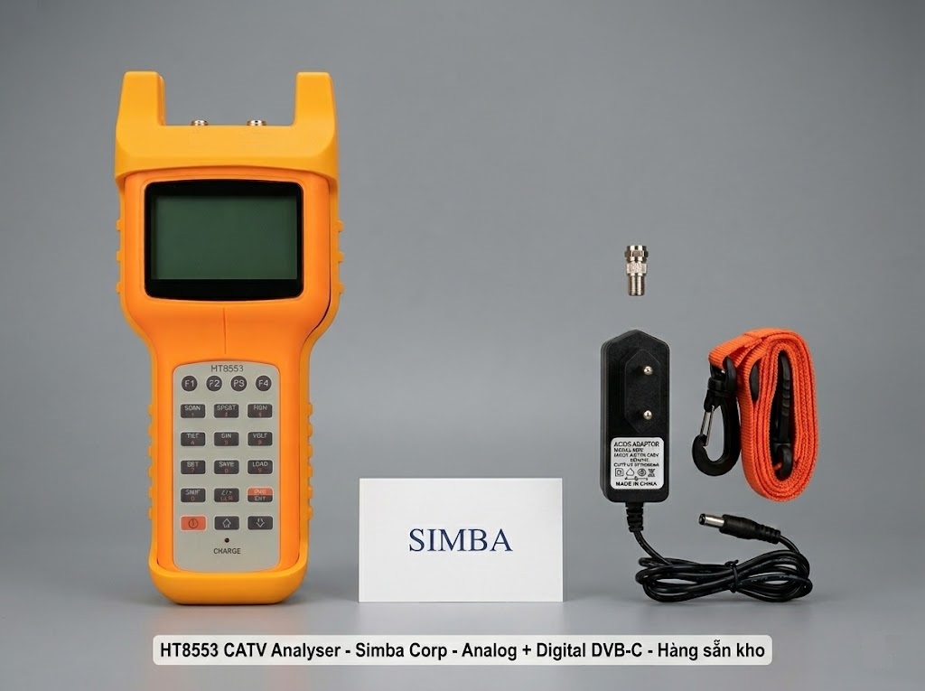 Máy đo truyền hình cáp Anolog + Digital Signal, DVB-C, Pal D/K-HT8553