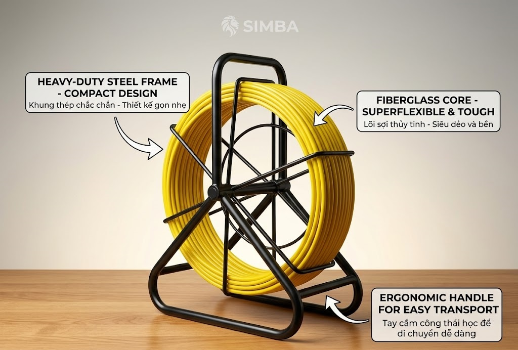Ghi Kéo Cáp Ngầm Đường Kính Sợi 11mm