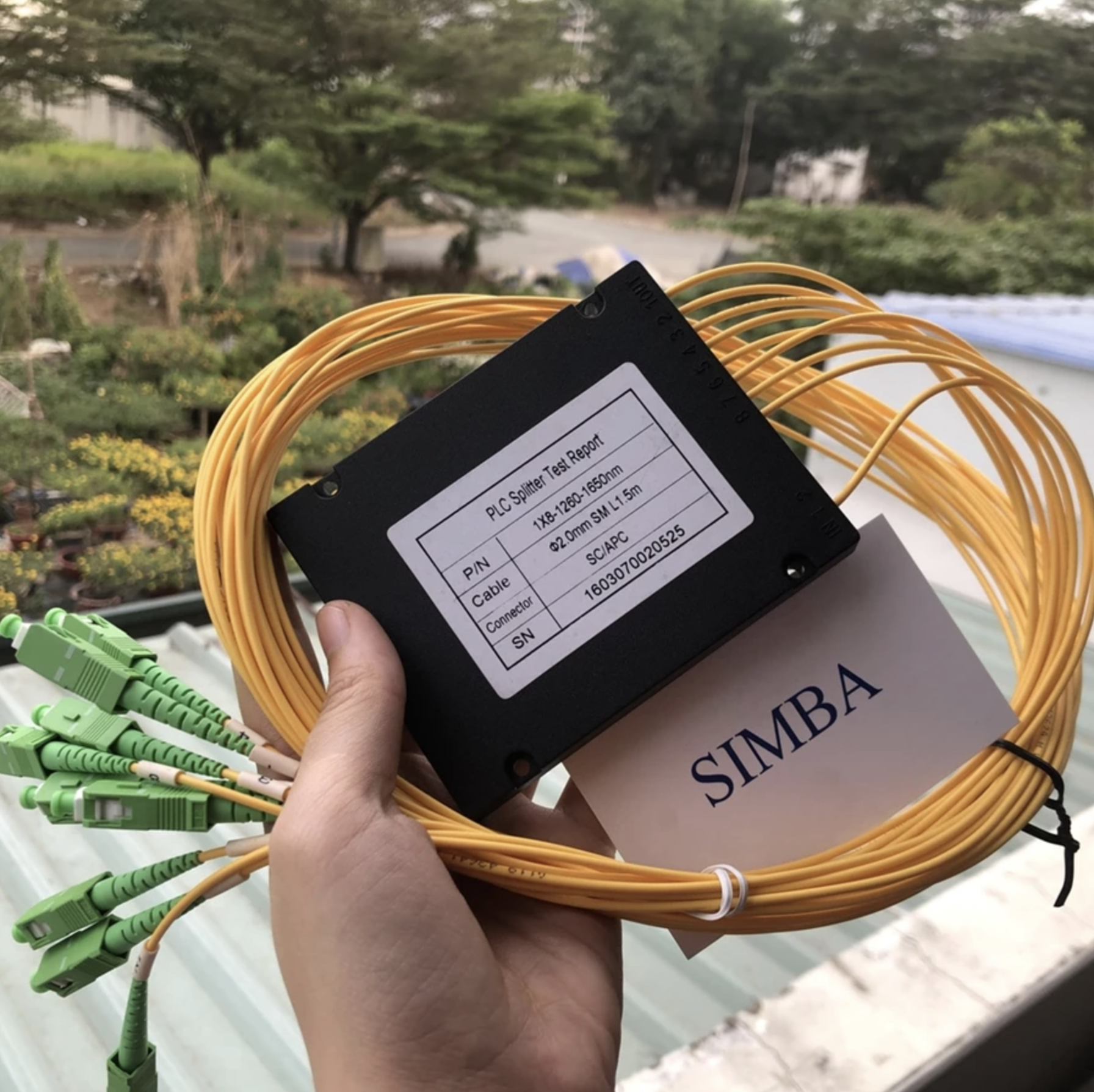 Bộ chia quang 1x8 ngõ Optical Splitter dạng ABS